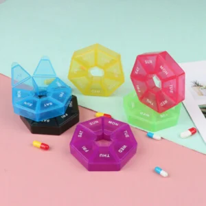 Alarm clock pill organizer