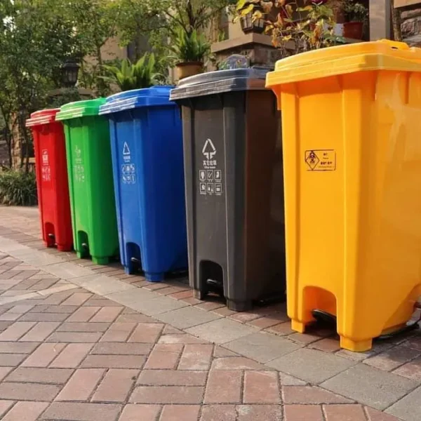 Pedal Dustbin with Wheels