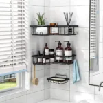 No-Drill Bathroom Storage