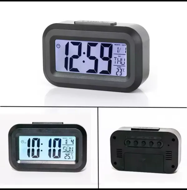 Battery-operated LED clock