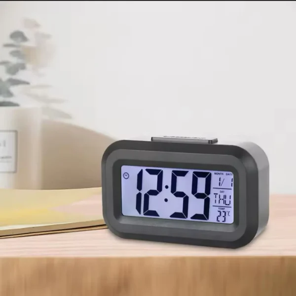 Compact digital alarm clock