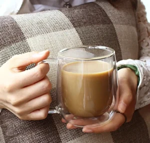 Double Wall High Borosilicate Glass Mug 1 Borosilicate Glass Mug