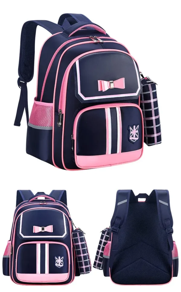 Multi-pocket school backpack