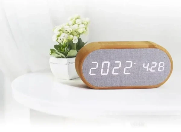 Wooden Digital Alarm Clock