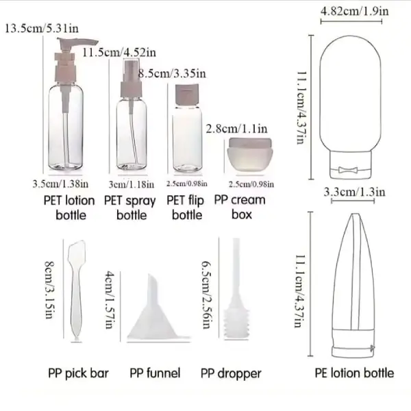 Leak Proof Travel Bottles
