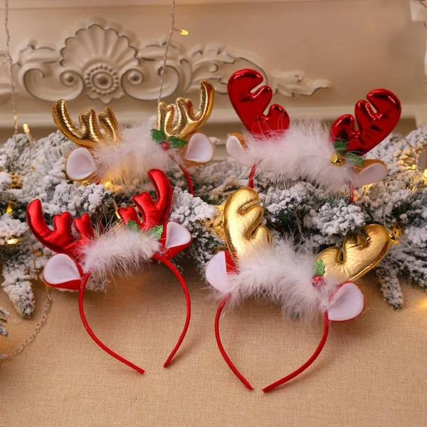 Xmas Antler Headband with Bells