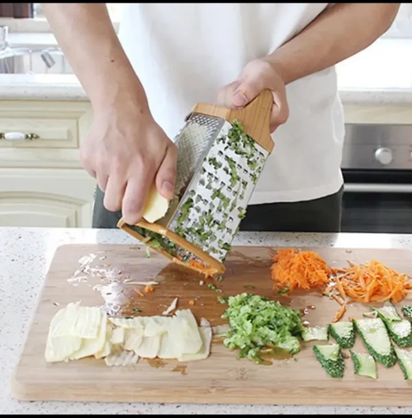 Six-sided vegetable grater