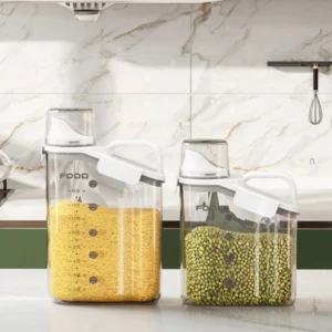Transparent cereal storage box