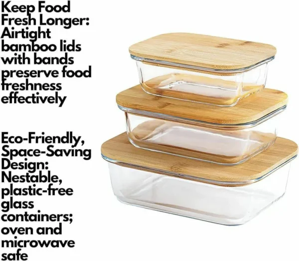 Bamboo lid storage container