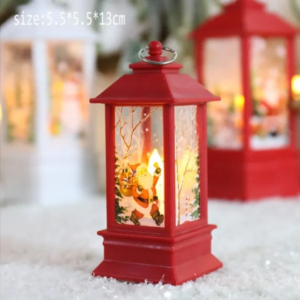 Santa Claus snowman lantern