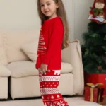 Cotton top polyester pants pajamas