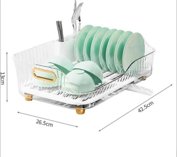 Clear dish drying rack