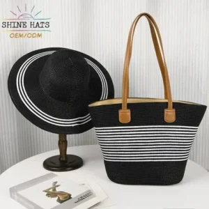 Woven summer bag and hat