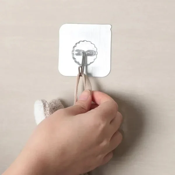 Stainless steel adhesive hooks