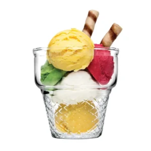 Glass dessert cups set of 3