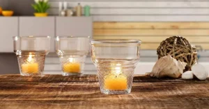 Sturdy glass ice cream bowls
