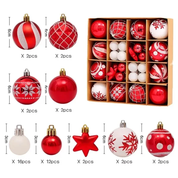 42pc Set of Christmas Balls