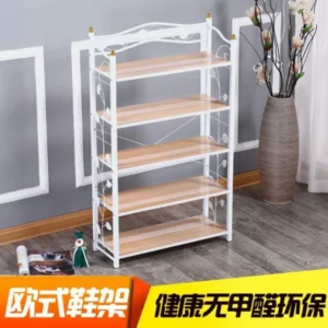 5-layer wooden shoe organizer