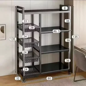 Kitchen rack with wheels