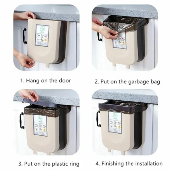 Space-saving waste bin