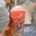 Bowtie glass straw cup