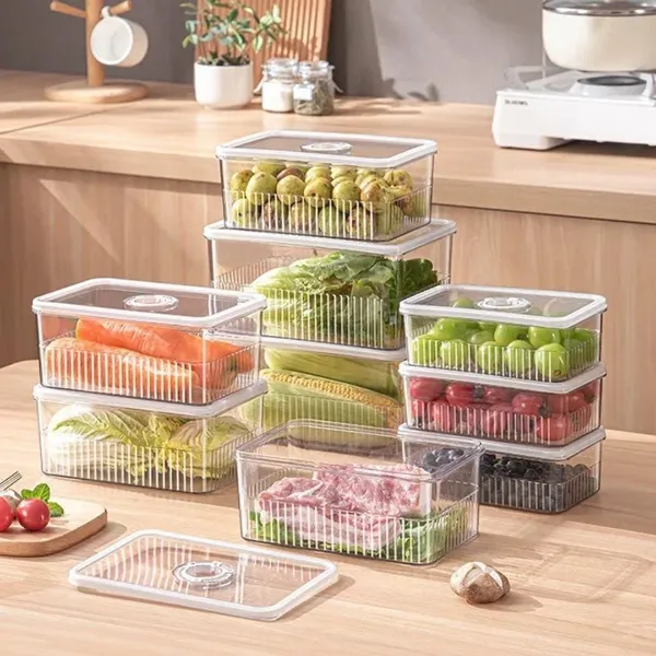 Clear food storage containers