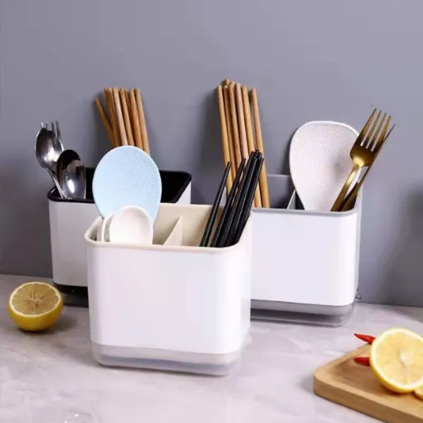 Double-layer kitchen utensil organizer