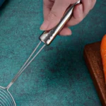 High-quality stainless steel straining spoon