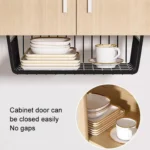 Black under shelf storage