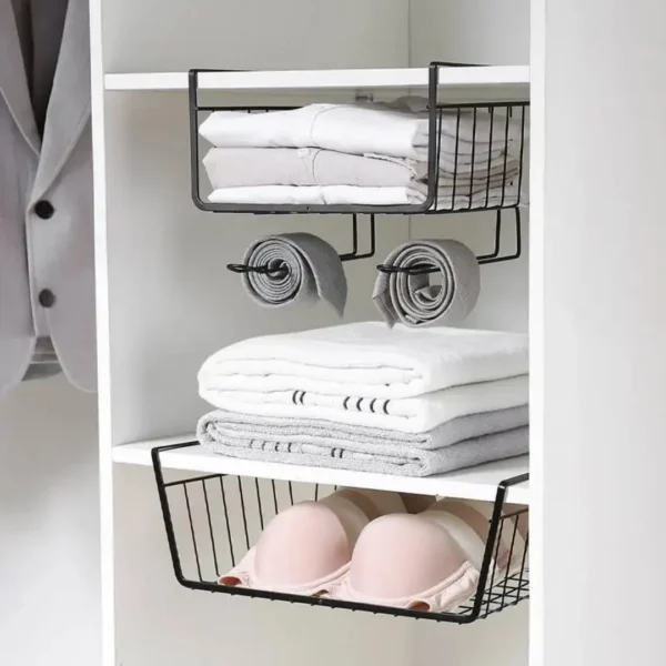Slide-on metal shelf