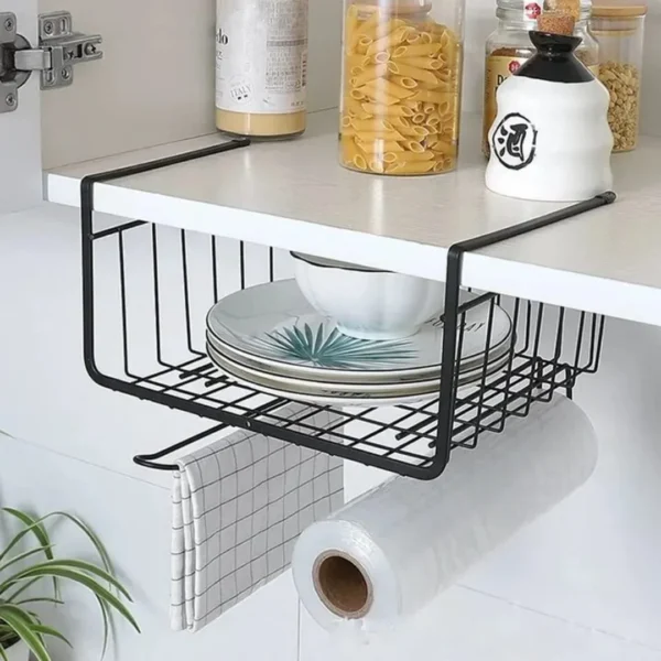 Pantry under shelf bin