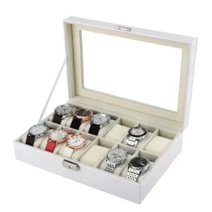 12 Slot Leather Watch Organizer