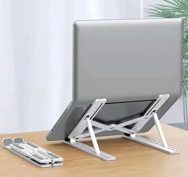 Portable aluminum laptop holder