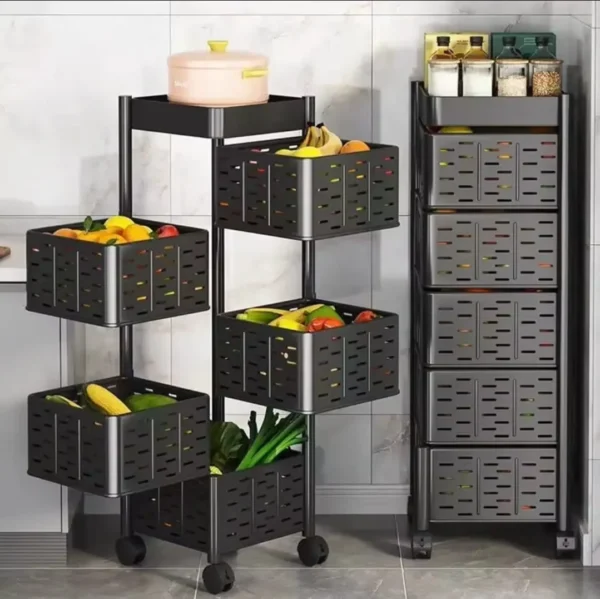 Square multi-layer storage rack