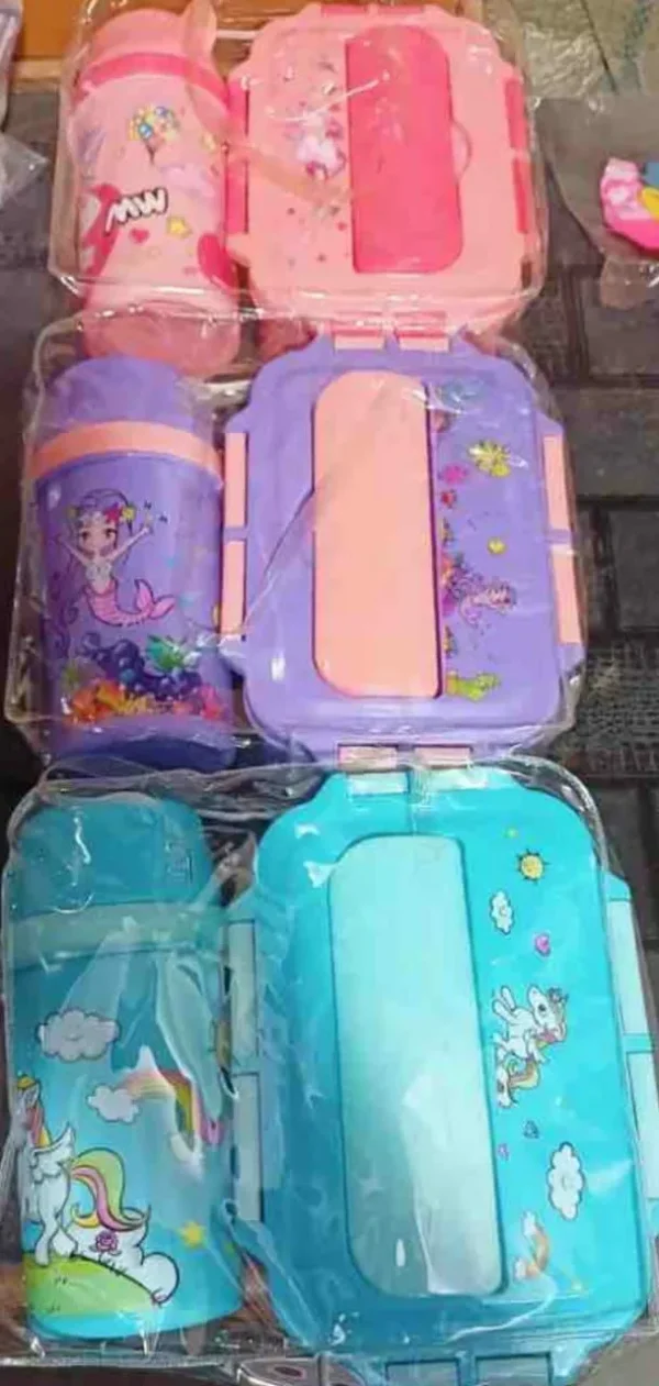 Complete kids snack set with water bottle