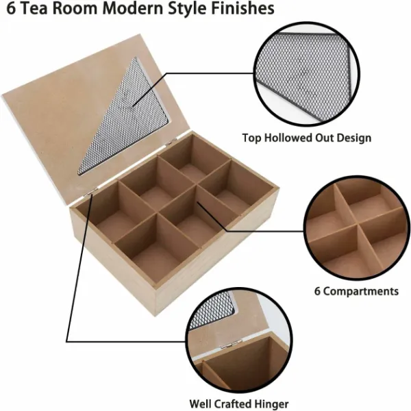 Wooden organizer for tea and coffee