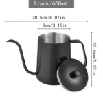 Lightweight coffee kettle with temperature settings