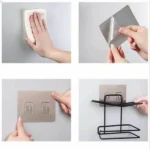 Self-adhesive tissue holder for bathroom