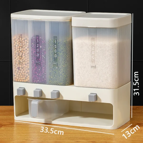 Movable partition cereal organizer