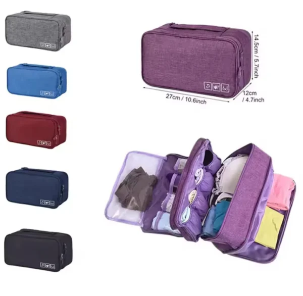 Portable undergarments organizer bag