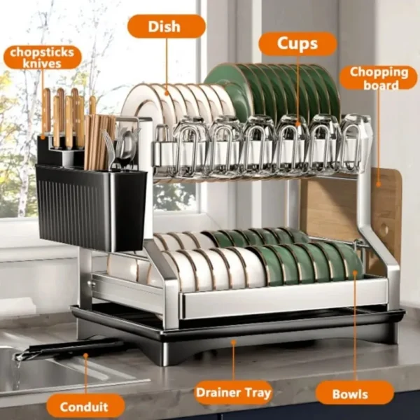 Large capacity dish drying rack 201SS