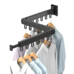 Laundry drying rack with foldable design