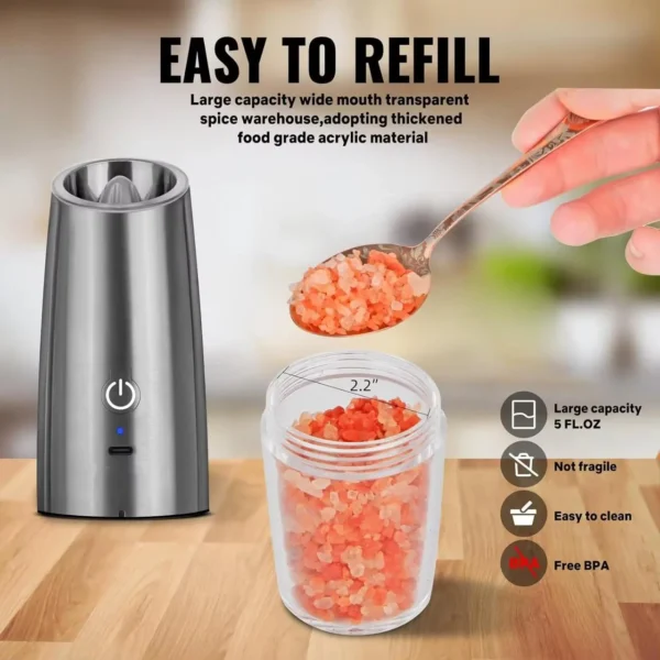 USB rechargeable spice grinder