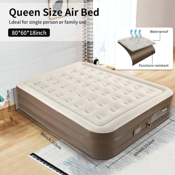 Queen size inflatable airbed