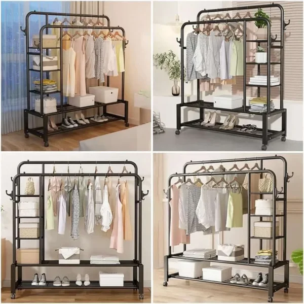 Double layer garment rack