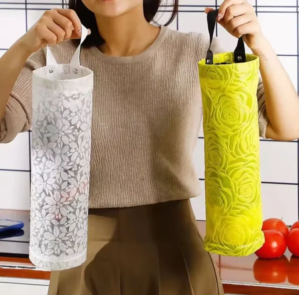 Plastic bag holder for kitchen