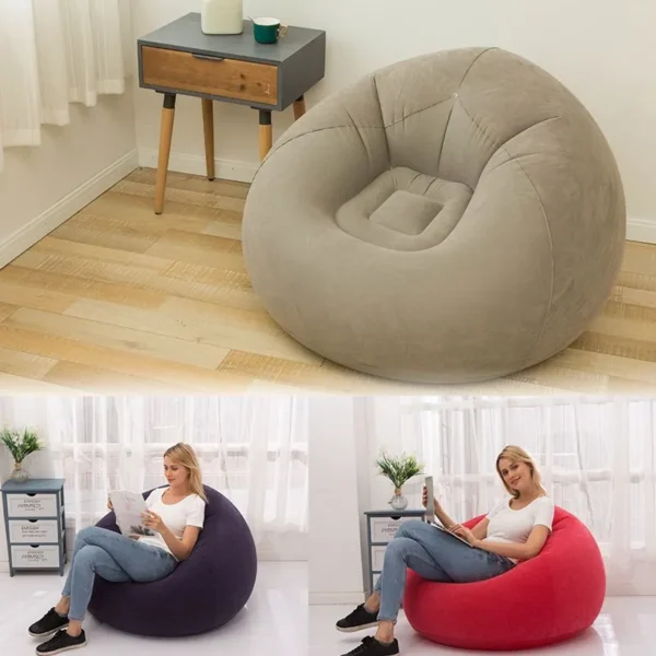 Grey bean bag seat