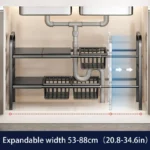 Expandable kitchen sink rack