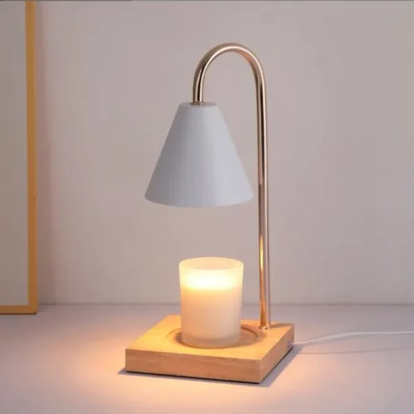 wood base candle warmer