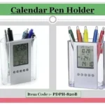 Office stationery organizer with clock